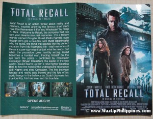Total Recall Movie 2012 Advance Screening Ticket Outer