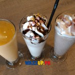 Selection of smoothies and shakes