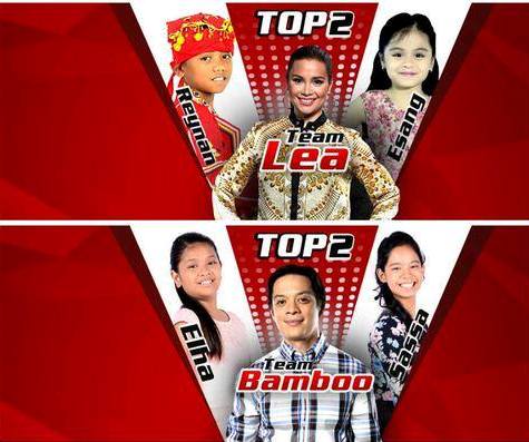 The voice kids season team 2 semi finals result with team lea bamboo and team sarah losing