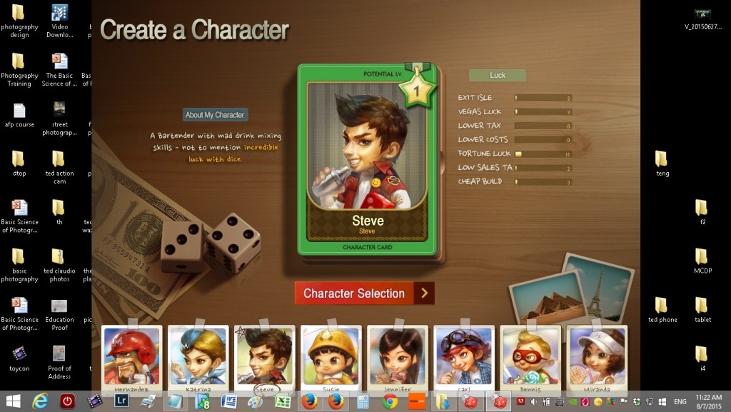 just roll it online board game character selection