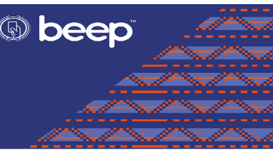 beep card blue - Front