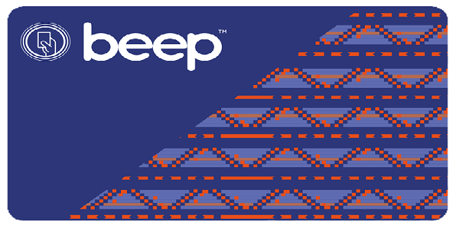 beep card blue - Front