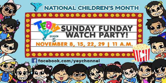 TEAM YEY LAUNCHES 'SUNDAY FUNDAY' WATCH PARTY ON NOV 8