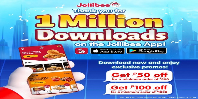 Jollibee App 1Million Downloads_1