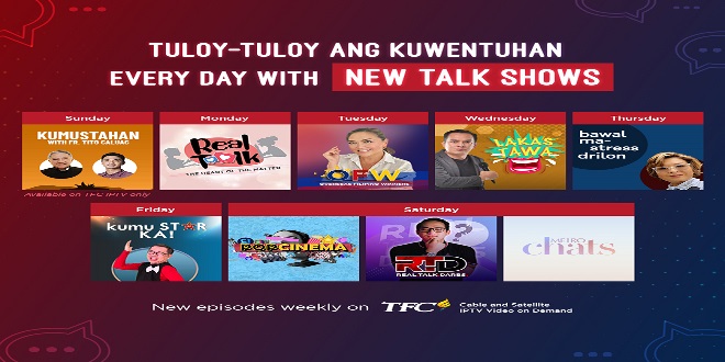 New talk shows and magazine programs bring more fun and colorful viewing experience on TFC