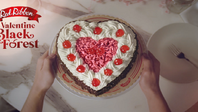 Red Ribbon Valentine Black Forest Cake