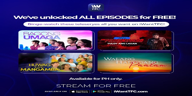 All episodes streaming for free on iWantTFC