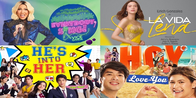 Kapamilya Channel's new offerings---Everybody Sing, La Vida Lena, He's Into Her, and Hoy Love You