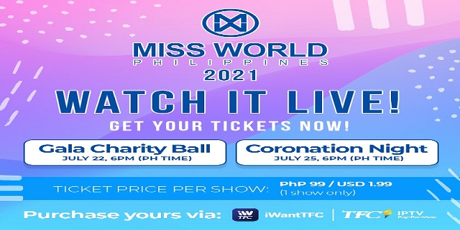 Miss World Philippines 2021 on iWantTFC and TFC IPTV