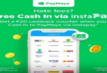 Get instant cashback when you cash in to PayMaya via Instapay