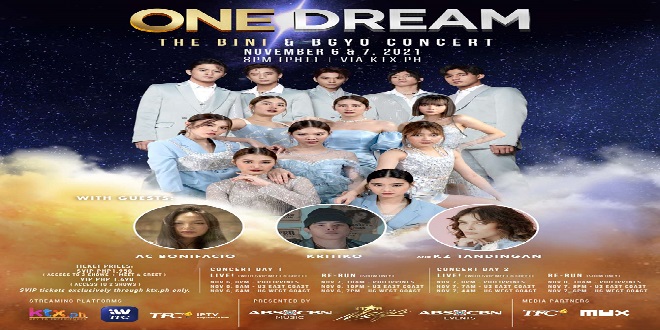One Dream The BINI & BGYO Concert will be streamed worldwide on November 6 and 7 via KTX.PH, iWantTFC, and TFC IPTV