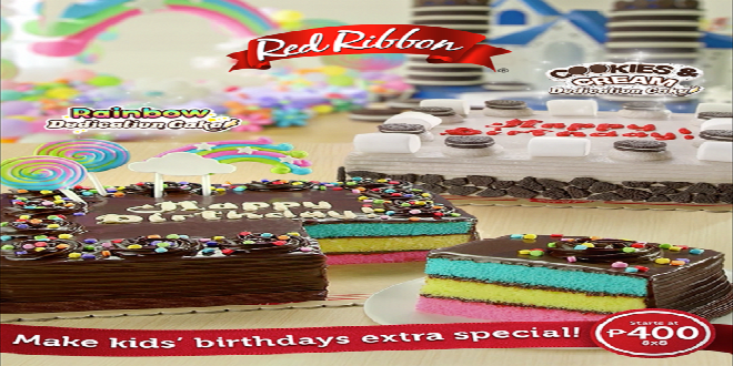 Red Ribbon’s Rainbow and Cookies and Cream Dedication Cakes!