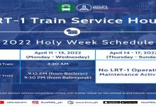 LRMC releases LRT-1 train schedule for 2022 Holy Week_1