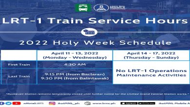 LRMC releases LRT-1 train schedule for 2022 Holy Week_1