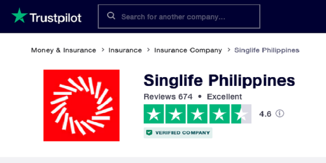 Photo 1_Singlife Philippines gets 4.6_5 stars from Trustpilot