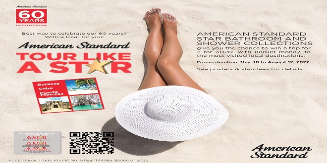 American Standard_American Standard celebrates 60 years with a big blowout trip in Boracay, Cebu or Puerto Princesa for six lucky customers