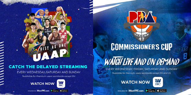 UAAP S85 and PBA Commisioner's Cup on iWantTFC abroad