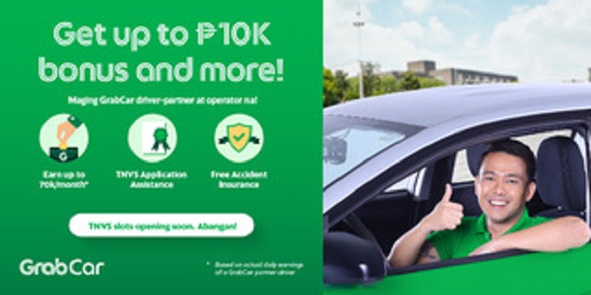 [Photo Release] Grab Philippines offers up to Php10K bonus for driver applicants to help improve passenger booking experience