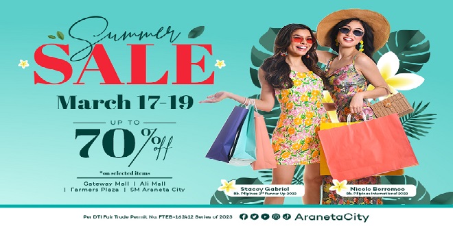 Shop your getaway essentials at Araneta City’s Summer Sale