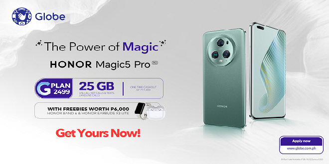 Main KV - HONOR Magic5 Pro is now available on select Globe stores