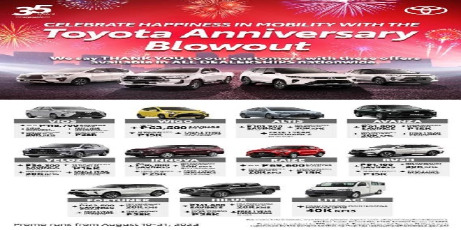 Mark 35 Years Toyota Mobility in Philippines with Anniversary Extravaganza Offers