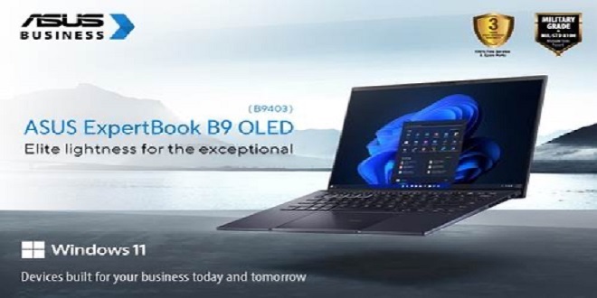 ASUS Business Introduces the Lightest 14 OLED Business Laptop in the World