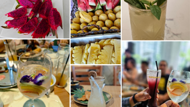 Different Kinds of Fruits and Cocktails in a Collage
