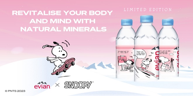 evian® and Snoopy Introduce Limited Edition Water Bottles with Exclusive Designs