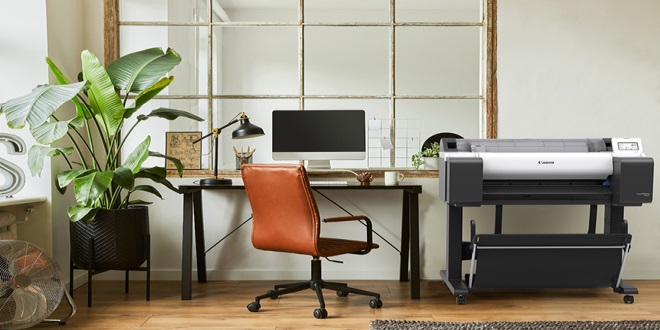 Stylish composition of modern masculine home office workspace in