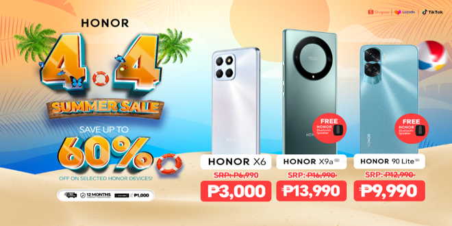 Feel the Summer Sizzle with HONOR's 4.4 Sale Get Up to 60% Off Your Favorite Gadgets!
