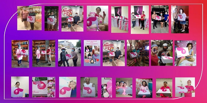 Breast Cancer Survivors from Kasuso Foundation and Avon-PGH Breast Care Center Support Group receive boxes with the Avon Empower Bra