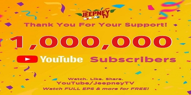 Jeepney TV 1M YouTube subscribers_1