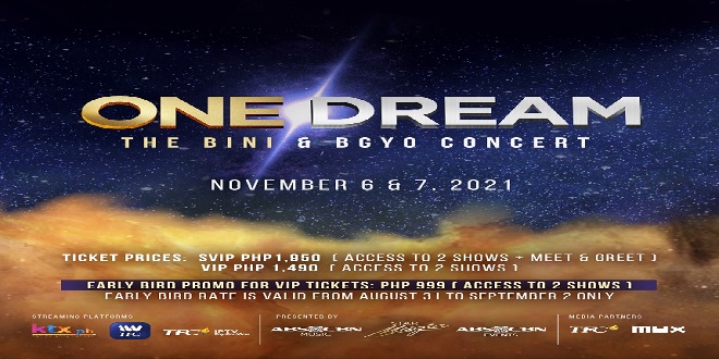 Ticket prices--One Dream BINI x BGYO The Concert