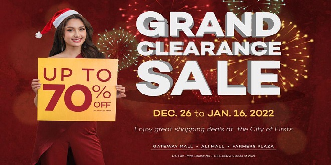 Araneta City kicks off 2022 with irresistible discounts and promos_grand clearance sale