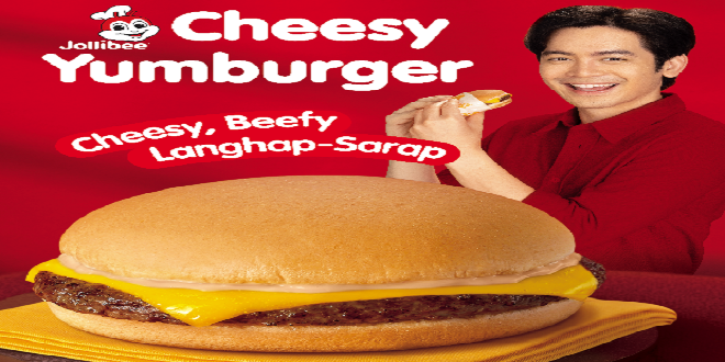 Experience the Irresistible Harmony of Jollibee's Cheesy Yumburger A Perfect Blend of Cheese and Beef!