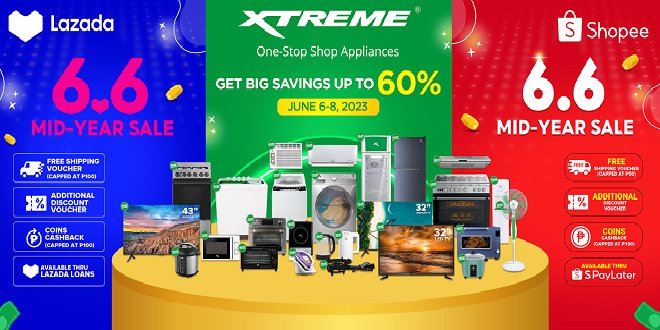 Save Big with Up to 60% Off XTREME Appliances in Lazada and Shopee's 6.6 Mid-Year Sale