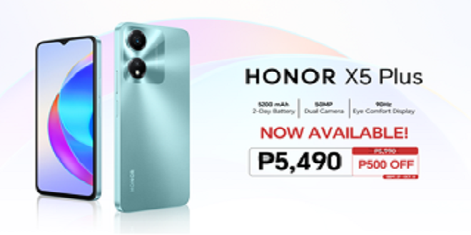 Main KV - HONOR X5 Plus is now available at Php 5,490