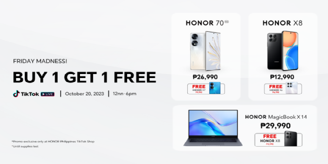 Don't Miss Out! Grab Free Phone with Your HONOR Device at TikTok Friday Madness Sale!