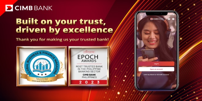 CIMB Bank PH adds two ‘Most Trusted Bank’ wins to its roster of awards
