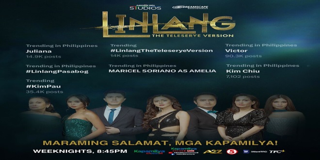 Linlang The Teleserye Version trending topics on social media