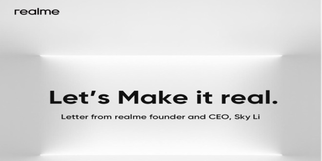 Message Sky Li, Founder CEO realme Let's Bring Vision to Life