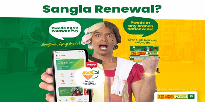 Sangla Renewal, Pwede na sa PalawanPay App o sa kahit saang Palawan Pawnshop Branches Sangla Renewal, Pwede na sa PalawanPay App o sa kahit saang Palawan Pawnshop Branches