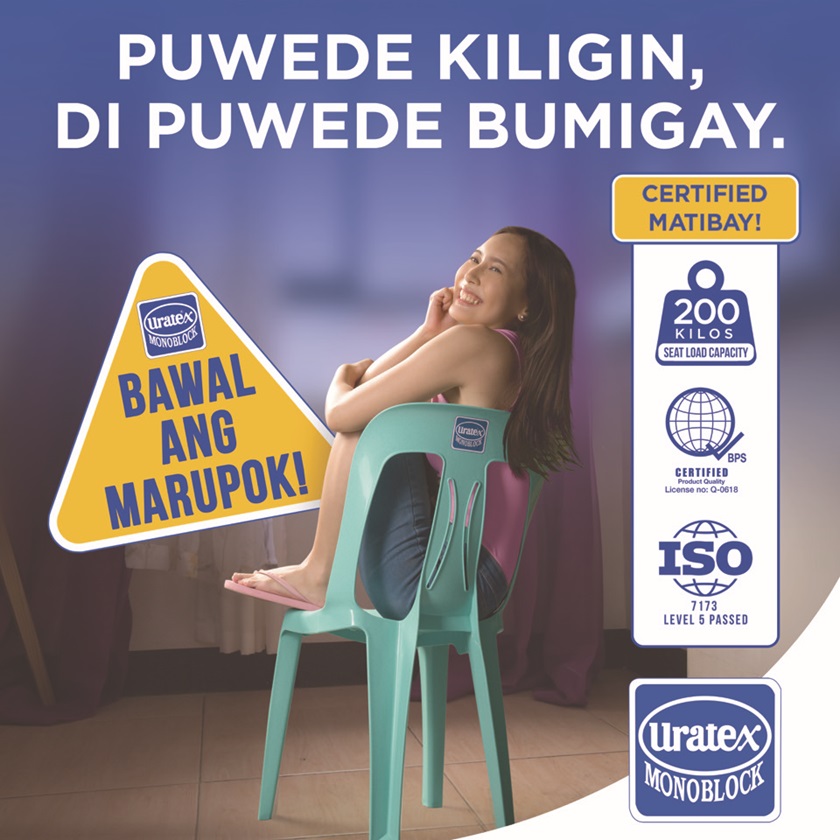 Pwede Kiligin di pwede bumigay ad poster of chair up to 200 kilos seat load capacity