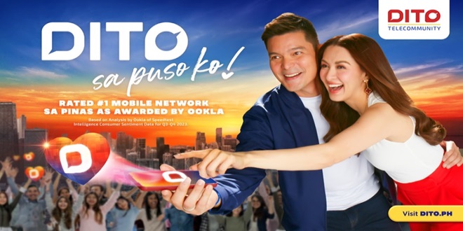 DITO's Ookla Victory Ignites New Campaign 'DITO SA PUSO KO' Dingdong Dantes and Marian