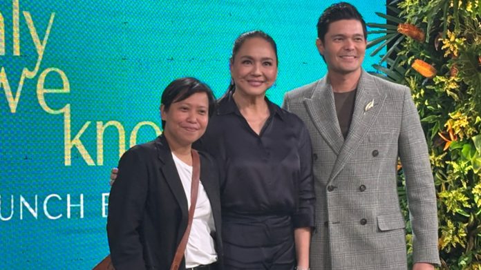Direk Irene Villamor, Charo Santos, and Dingdong Dantes at the launch event for Only We Know