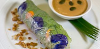 The Manila Hotel Boosts Vegan and Vegetarian Options Fresh Garden Spring Roll with Peanut Cream Sauce