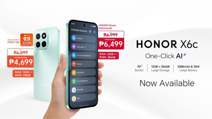 P9 Deals on Shopee 9.9 The HONOR X6c with AI and Large Storage