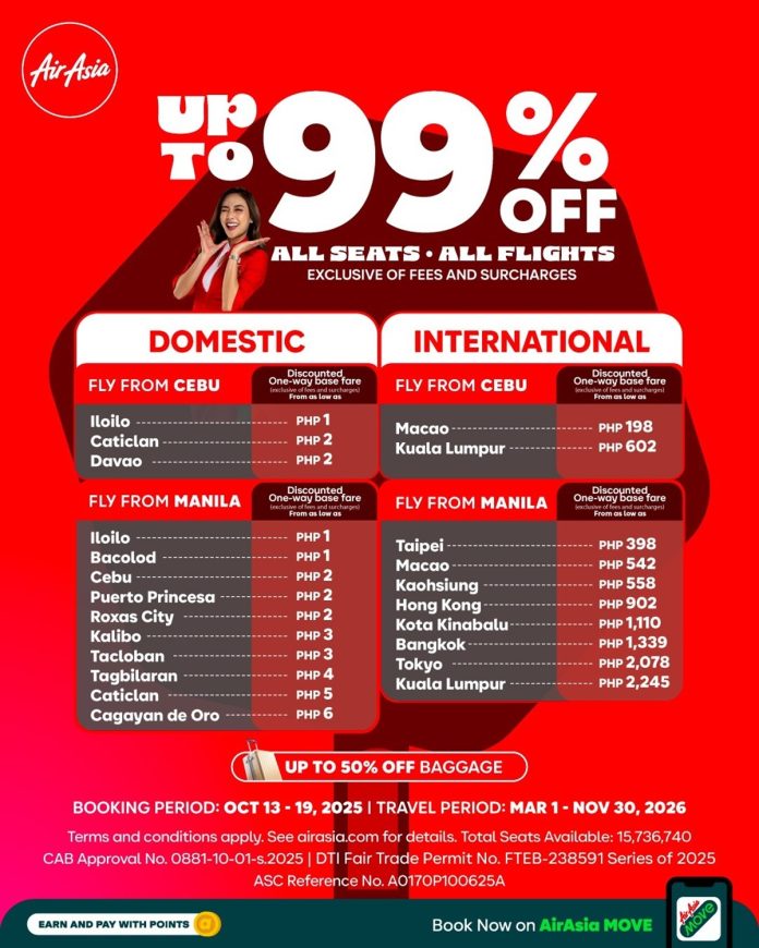 Future Flight Steal AirAsia Drops 99% Off Fares for All 2026 Travelers!