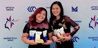 A Grand Triumph: Mang Inasal Wins Top Honors at Regional Marketing Awards L-R_RJ Rodillo - Digital and PR Director, Dezza Alvarez - Digital Content and Community Relations Manager