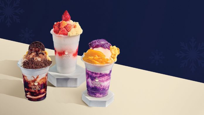 Seoul Snow binsgu original flavors in Choco Cheese Snow, Strawberry Cheese Snow and Ube Cheese Snow